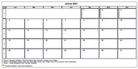 Choisissez les zones des vacances scolaires à afficher dans ce calendrier de janvier 2027