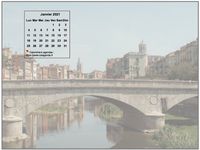 Calendrier mensuel 2013 à imprimer, incrusté en haut à gauche d'une photo